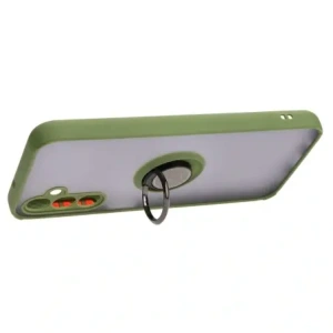 Buy Bizon Case Hybrid Ring Samsung Galaxy M14 5G smoky with a green frame - BIZ1282 - {ean13} - Home Screen Store Europe