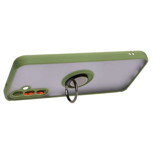 Buy Bizon Case Hybrid Ring Samsung Galaxy M14 5G smoky with a green frame - BIZ1282 - {ean13} - Home Screen Store Europe