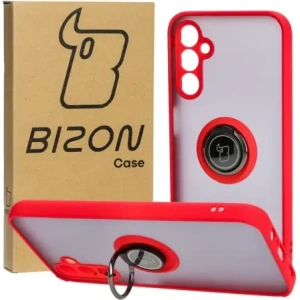 Kup Etui z uchwytem na palec Bizon Case Hybrid Ring do Samsung Galaxy M14 5G przydymione z czerwoną ramką - BIZ1286 - {ean13} - Sklep Home Screen