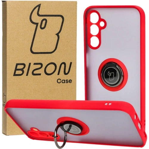 Buy Bizon Case Hybrid Ring Samsung Galaxy M14 5G smoky with a red frame - BIZ1286 - {ean13} - Home Screen Store Europe