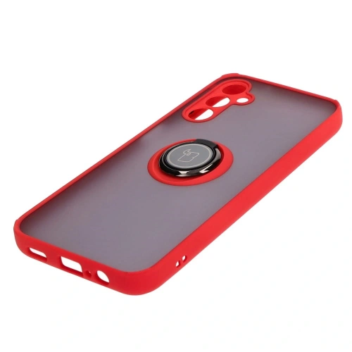 Buy Bizon Case Hybrid Ring Samsung Galaxy M14 5G smoky with a red frame - BIZ1286 - {ean13} - Home Screen Store Europe