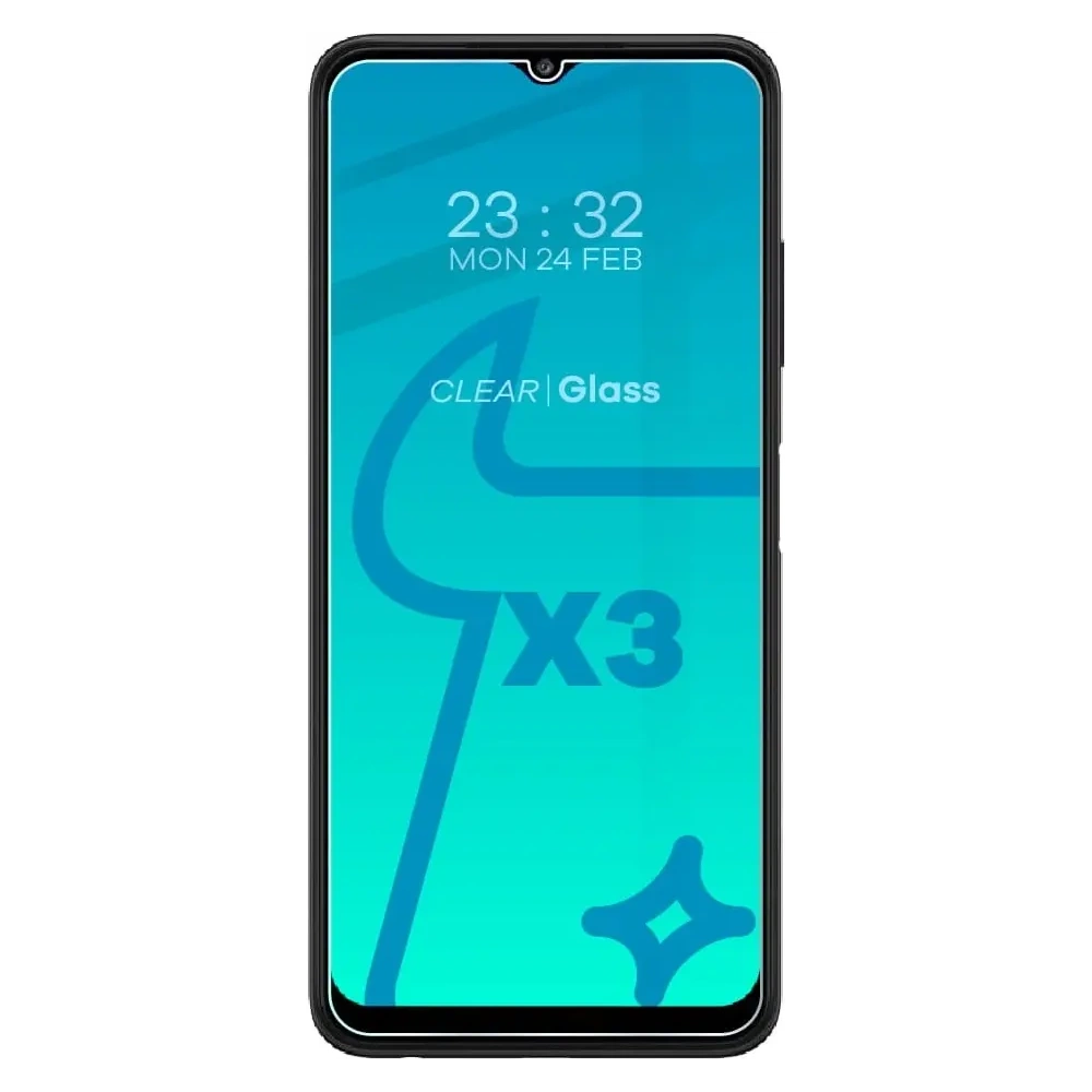 3x szkło hartowane Bizon Glass Clear + szkło na obiektyw Samsung Galaxy A22 4G / M22