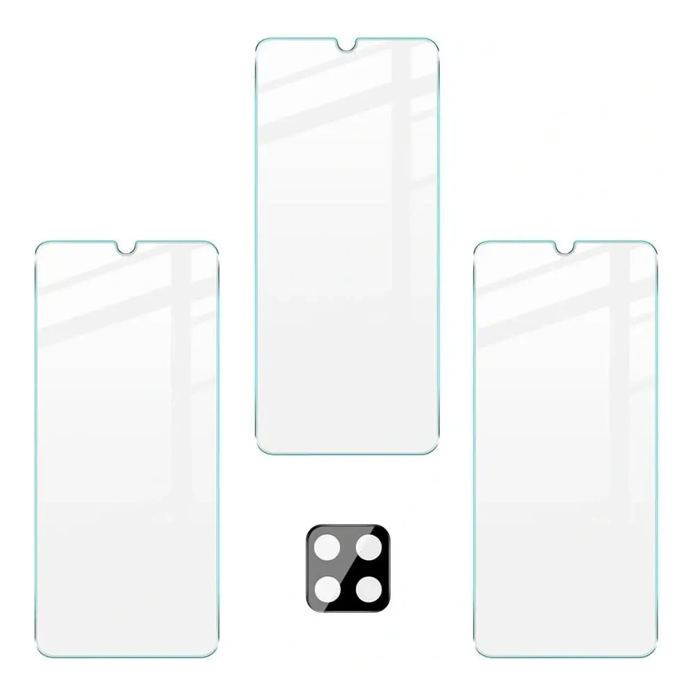 3x szkło hartowane Bizon Glass Clear + szkło na obiektyw Samsung Galaxy A22 4G / M22