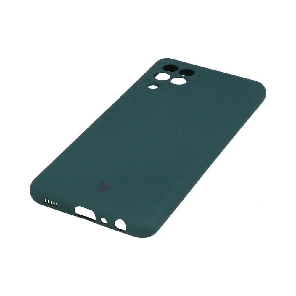 Etui Bizon Case Silicone do Samsung Galaxy A22 4G / M22 ciemnozielone