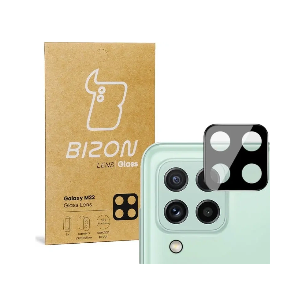 Szkło na aparat Bizon Glass Lens do Samsung Galaxy A22 4G / M22 [2 PACK]
