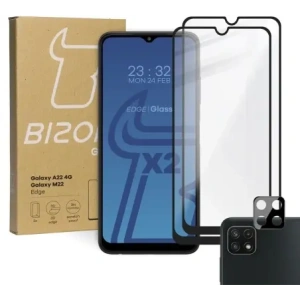 Kup Bizon Glass Edge 2x sticlă temperată + protecție lentilă Samsung Galaxy A22 4G / M22 - BIZ7588 - {ean13} - Sklep Home Screen