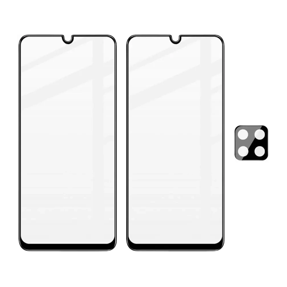 2x szkło hartowane Bizon Glass Edge + ochrona na obiektyw Samsung Galaxy A22 4G / M22