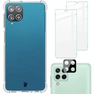 Kup Bizon Case Clear Pack carcasă + 2x sticlă pentru ecran + sticlă pentru lentilă Samsung Galaxy A22 4G / M22 transparentă - BIZ7591 - {ean13} - Sklep Home Screen