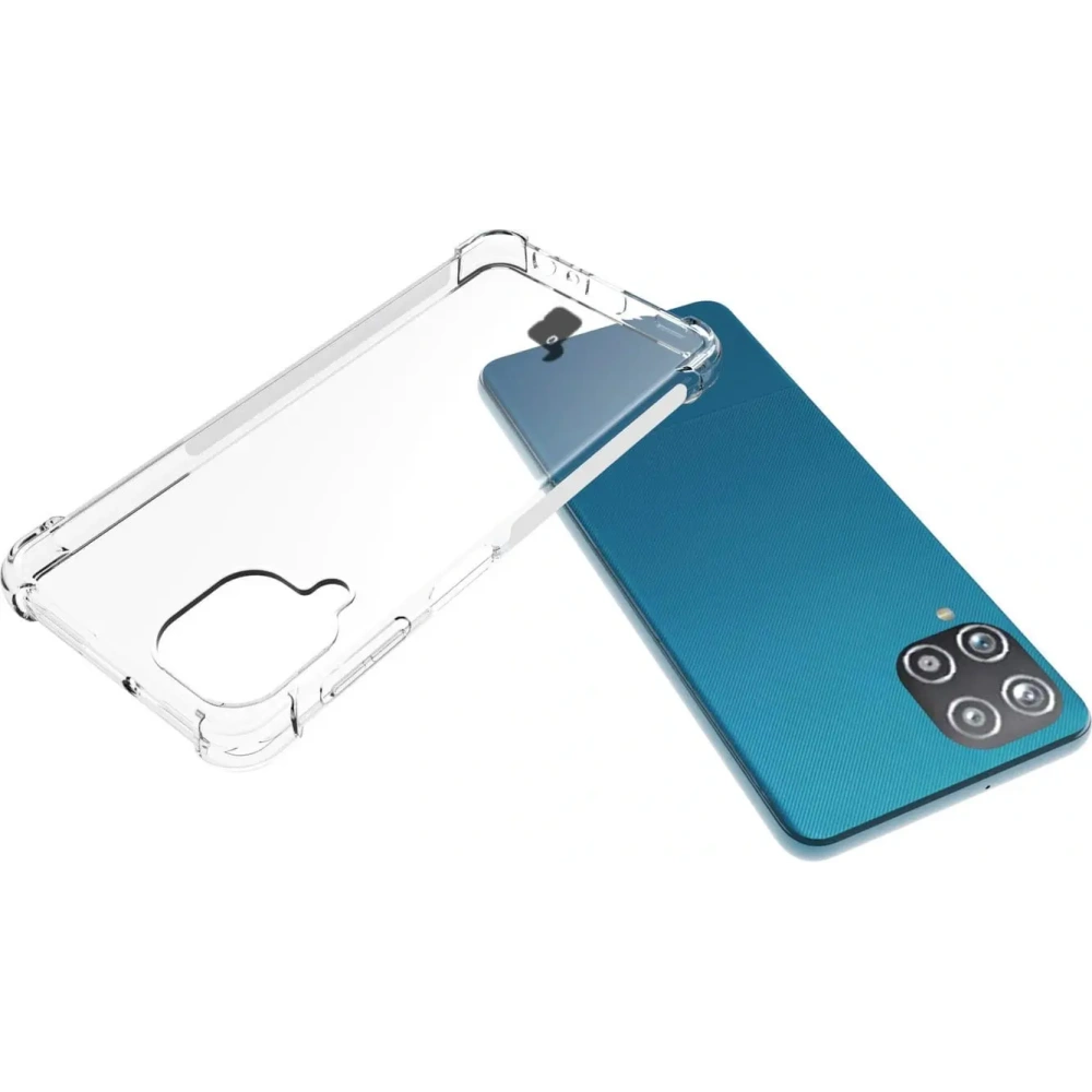 Etui + 2x szkło na ekran + szkło na obiektyw Bizon Case Clear Pack do Samsung Galaxy A22 4G / M22 przezroczyste