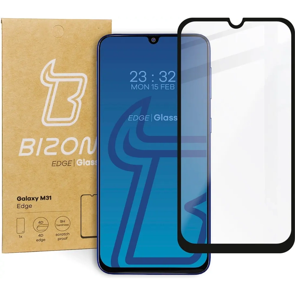 Szkło hartowane Bizon Glass Edge do Samsung Galaxy M31 czarne