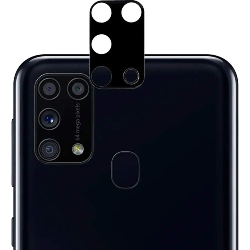 2x szkło hartowane Bizon Glass Edge + ochrona na obiektyw Samsung Galaxy M31 czarne