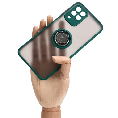 Kup Bizon Case Hybrid Gyűrű Samsung Galaxy M33 5G füstös sötétzöld kerettel - BIZ7599 - {ean13} - Sklep Home Screen