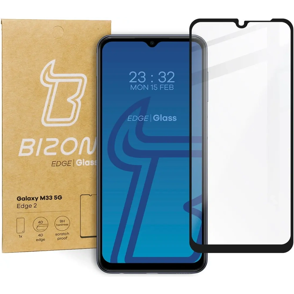 Szkło hartowane Bizon Glass Edge 2 do Samsung Galaxy M33 5G czarne