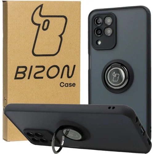 Kup Etui z uchwytem na palec Bizon Case Hybrid Ring do Samsung Galaxy M33 5G przydymione z czarną ramką - BIZ1330 - {ean13} - Sklep Home Screen