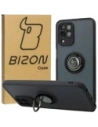 Etui z uchwytem na palec Bizon Case Hybrid Ring do Samsung Galaxy M33 5G przydymione z czarną ramką