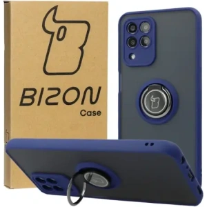 Kup Etui z uchwytem na palec Bizon Case Hybrid Ring do Samsung Galaxy M33 5G przydymione z granatową ramką - BIZ1333 - {ean13} - Sklep Home Screen