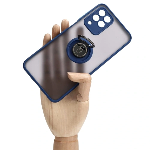 Kup Bizon Case Hybrid Ring Samsung Galaxy M33 5G füstös színű, sötétkék kerettel - BIZ1333 - {ean13} - Sklep Home Screen