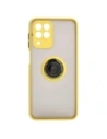 Kup Etui z uchwytem na palec Bizon Case Hybrid Ring do Samsung Galaxy M33 5G przydymione z żółtą ramką - BIZ1340 - {ean13} - Sklep Home Screen