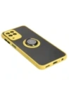 Kup Etui z uchwytem na palec Bizon Case Hybrid Ring do Samsung Galaxy M33 5G przydymione z żółtą ramką - BIZ1340 - {ean13} - Sklep Home Screen