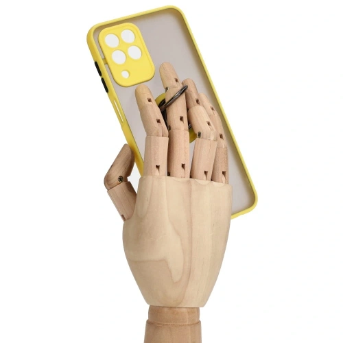 Kup Etui s úchopem na prst Bizon Case Hybrid Ring do Samsung Galaxy M33 5G kouřové s žlutým rámečkem - BIZ1340 - {ean13} - Sklep Home Screen