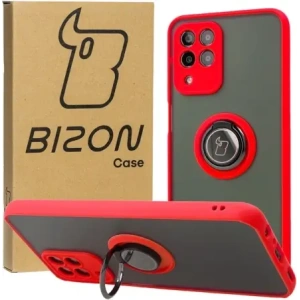 Kup Etui z uchwytem na palec Bizon Case Hybrid Ring do Samsung Galaxy M33 5G przydymione z czerwoną ramką - BIZ1341 - {ean13} - Sklep Home Screen