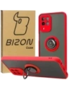 Bizon Case Hybrid Ring Samsung Galaxy M33 5G füstös piros kerettel