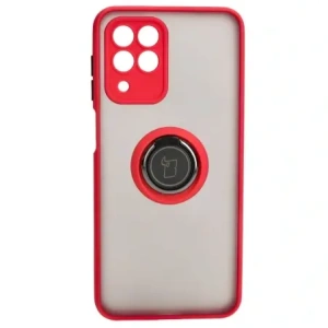 Kup Etui z uchwytem na palec Bizon Case Hybrid Ring do Samsung Galaxy M33 5G przydymione z czerwoną ramką - BIZ1341 - {ean13} - Sklep Home Screen