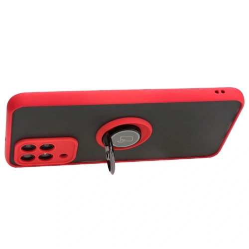 Kup Etui z uchwytem na palec Bizon Case Hybrid Ring do Samsung Galaxy M33 5G przydymione z czerwoną ramką - BIZ1341 - {ean13} - Sklep Home Screen
