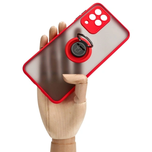 Buy Bizon Case Hybrid Ring Samsung Galaxy M33 5G smoky with a red frame - BIZ1341 - {ean13} - Home Screen Store Europe