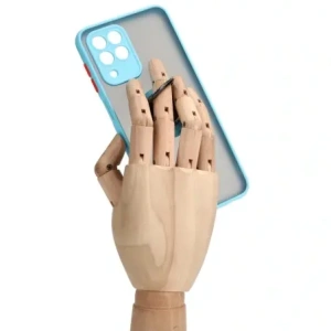 Kup Etui z uchwytem na palec Bizon Case Hybrid Ring do Samsung Galaxy M33 5G przydymione z jasnoniebieską ramką - BIZ1342 - {ean13} - Sklep Home Screen