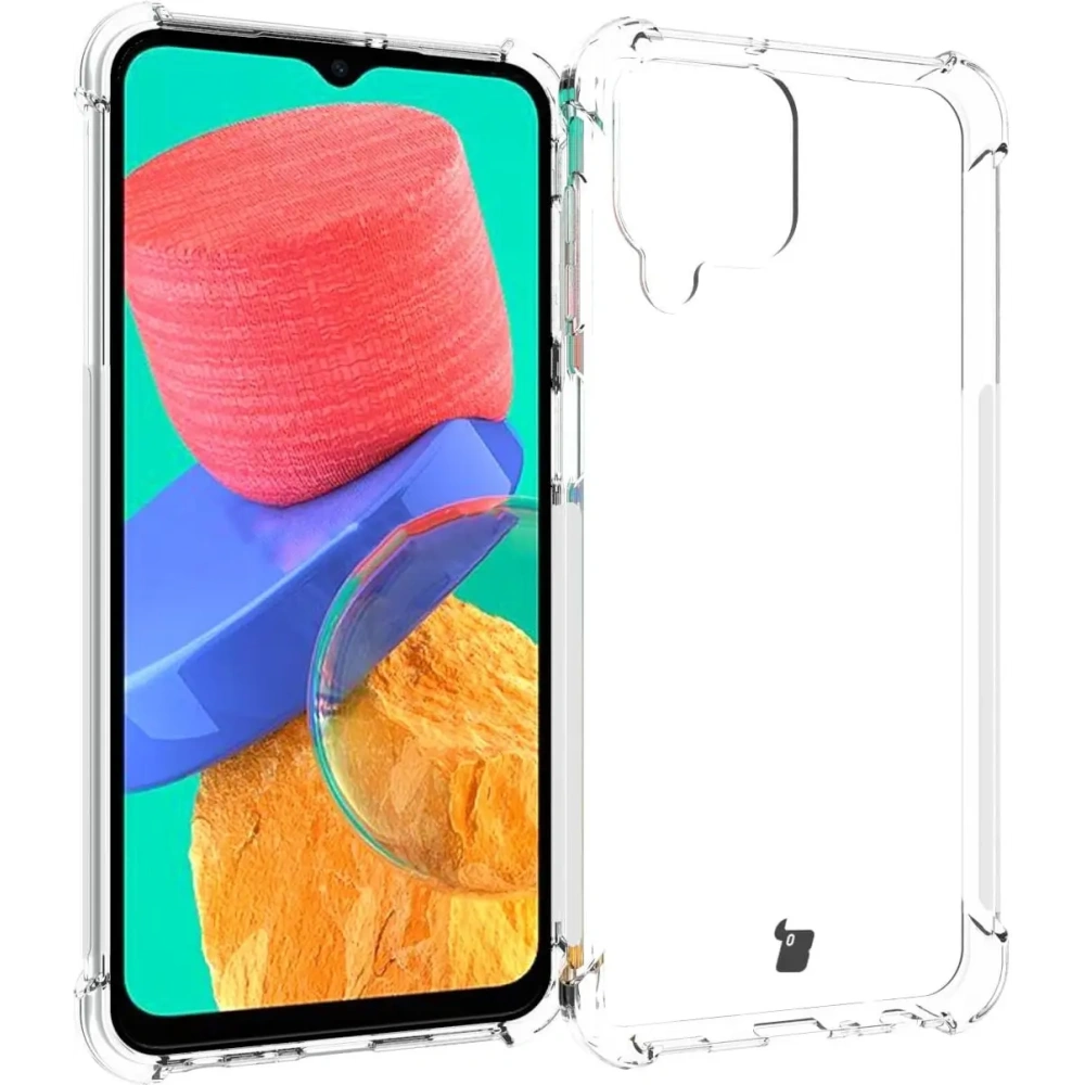 Etui + 2x szkło na ekran + obiektyw Bizon Case Clear Pack do Samsung Galaxy M33 5G przezroczyste