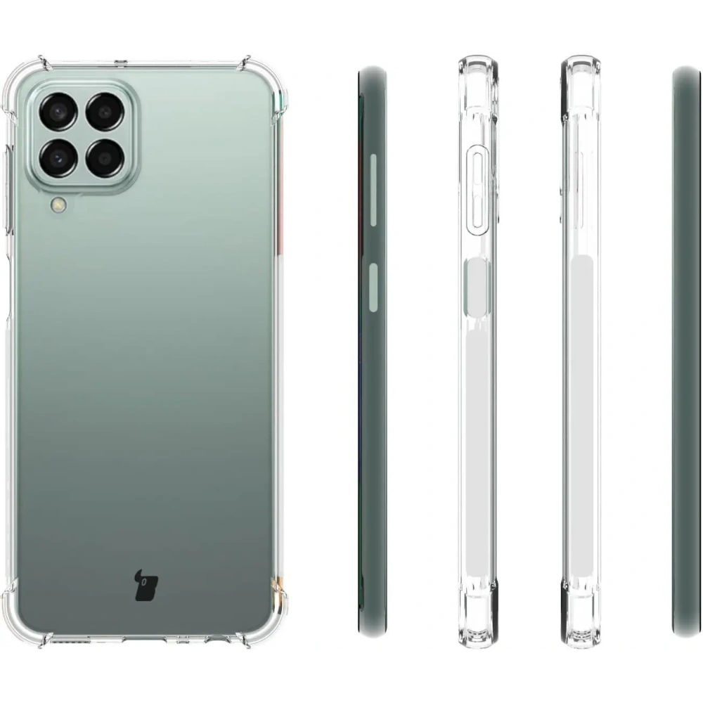 Etui + 2x szkło na ekran + obiektyw Bizon Case Clear Pack do Samsung Galaxy M33 5G przezroczyste