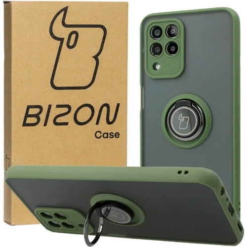 Buy Bizon Case Hybrid Ring Samsung Galaxy M33 5G smoky with a green frame - BIZ1346 - {ean13} - Home Screen Store Europe