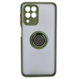 Kup Etui s úchopem na prst Bizon Case Hybrid Ring pro Samsung Galaxy M33 5G kouřové s zeleným rámem - BIZ1346 - {ean13} - Sklep Home Screen