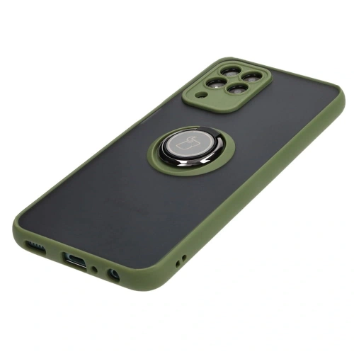 Buy Bizon Case Hybrid Ring Samsung Galaxy M33 5G smoky with a green frame - BIZ1346 - {ean13} - Home Screen Store Europe