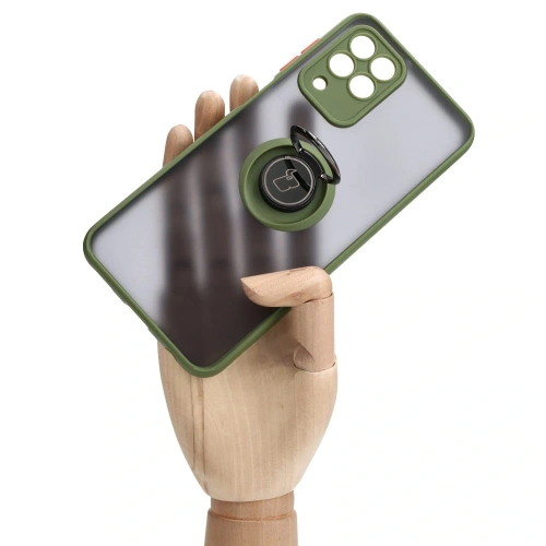 Buy Bizon Case Hybrid Ring Samsung Galaxy M33 5G smoky with a green frame - BIZ1346 - {ean13} - Home Screen Store Europe