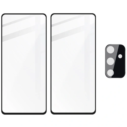 Kup Bizon Glass Edge 2x gehärtetes Glas + Linsen-Schutz Samsung Galaxy M52 schwarz - BIZ7619 - {ean13} - Sklep Home Screen