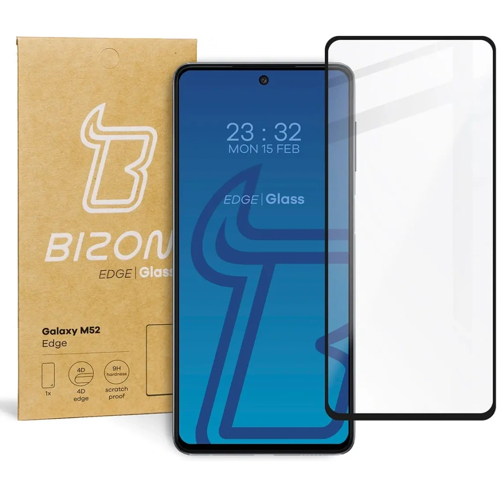 Szkło hartowane Bizon Glass Edge do Samsung Galaxy M52 czarne