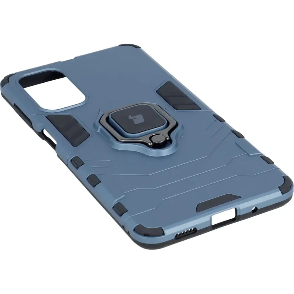 Etui Bizon Case Armor Ring do Samsung Galaxy M52 niebieskie