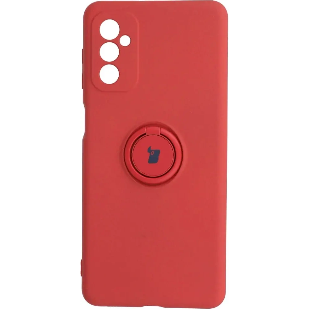 Etui Bizon Case Silicone Ring do Samsung Galaxy M52 ciemny róż