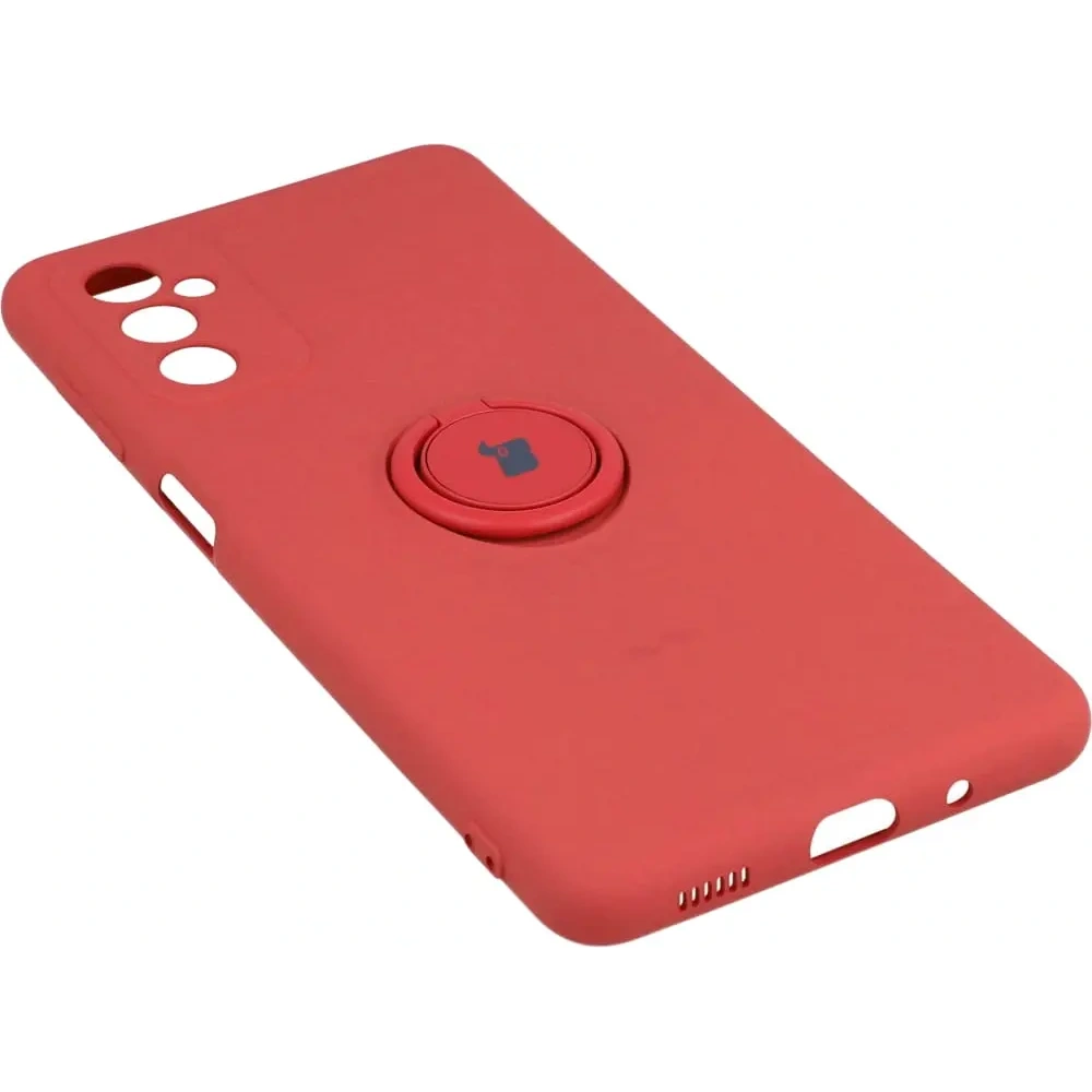 Etui Bizon Case Silicone Ring do Samsung Galaxy M52 ciemny róż