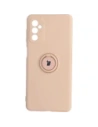 Etui Bizon Case Silicone Ring do Galaxy M52, jasnoróżowe