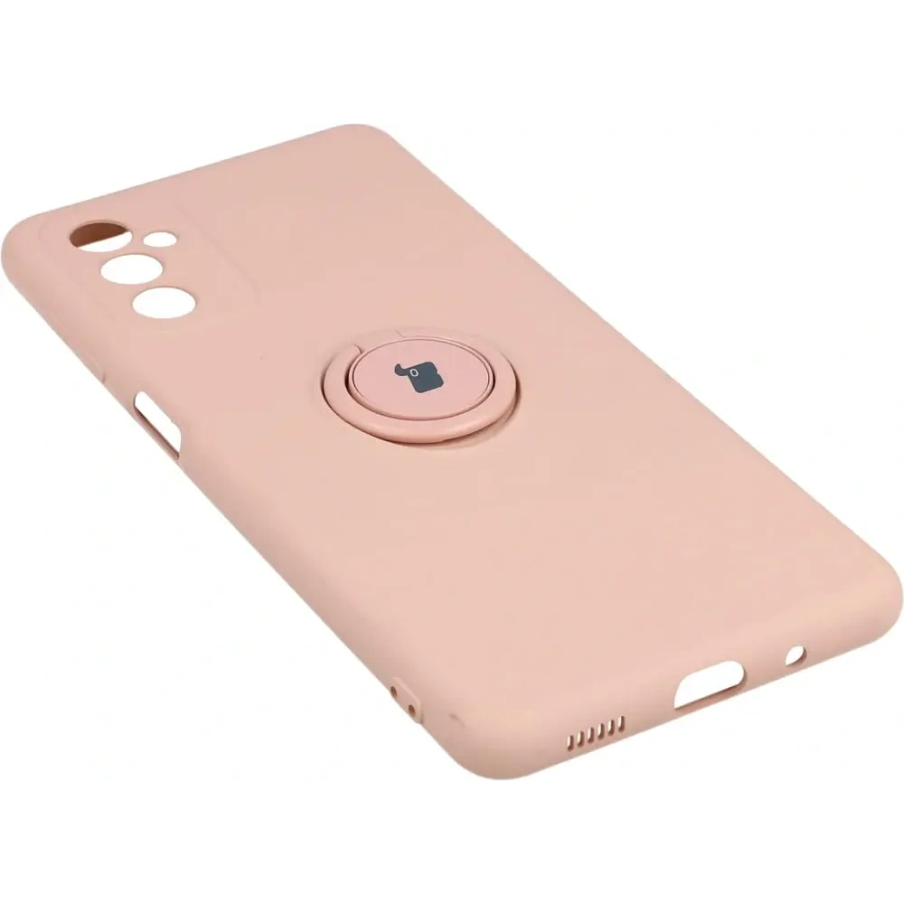 Etui Bizon Case Silicone Ring do Samsung Galaxy M52 jasnoróżowe