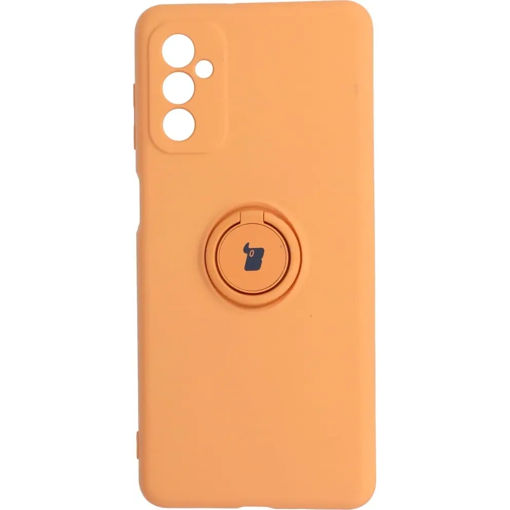 Etui Bizon Case Silicone Ring do Samsung Galaxy M52 pomarańczowe