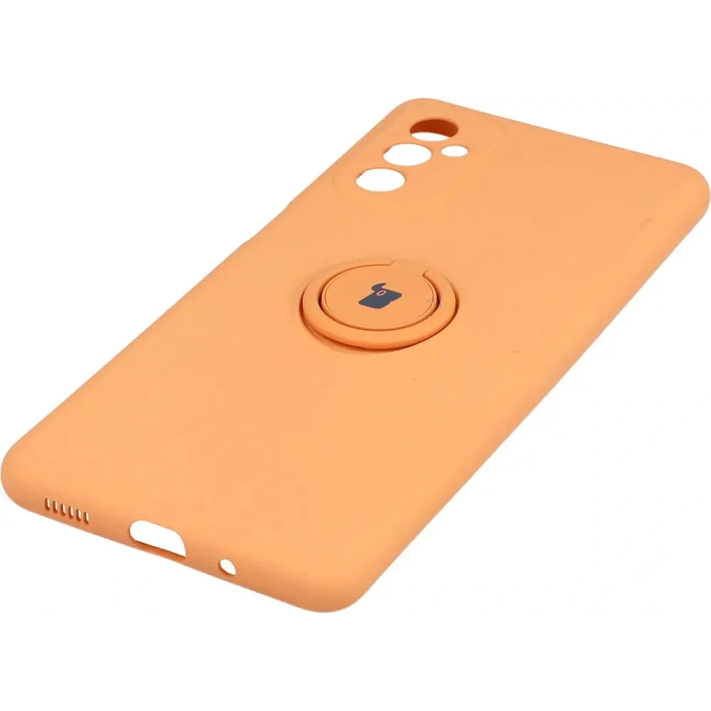 Etui Bizon Case Silicone Ring do Samsung Galaxy M52 pomarańczowe