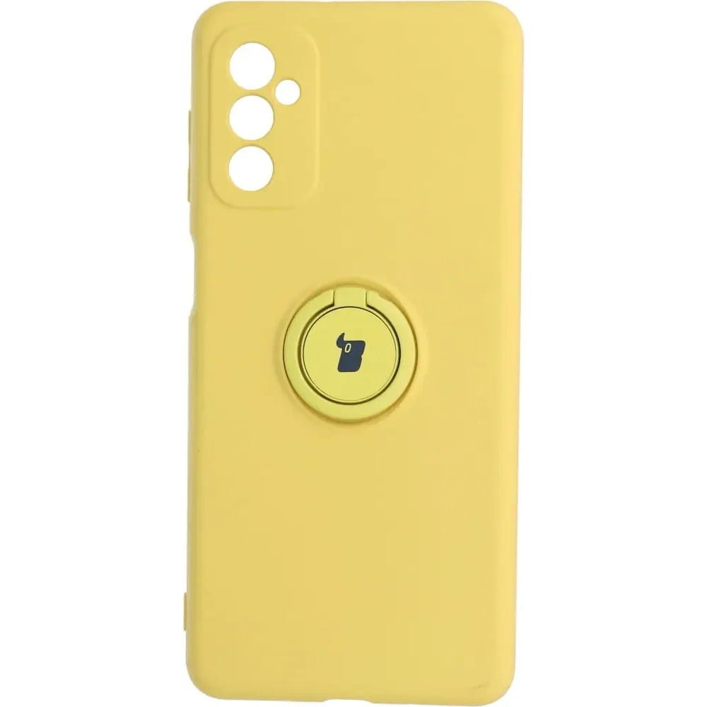 Etui Bizon Case Silicone Ring do Samsung Galaxy M52 żółte