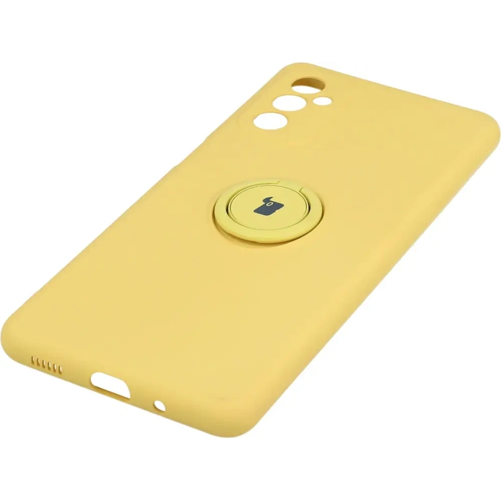 Etui Bizon Case Silicone Ring do Samsung Galaxy M52 żółte