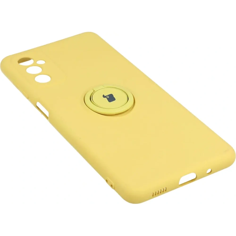 Etui Bizon Case Silicone Ring do Samsung Galaxy M52 żółte