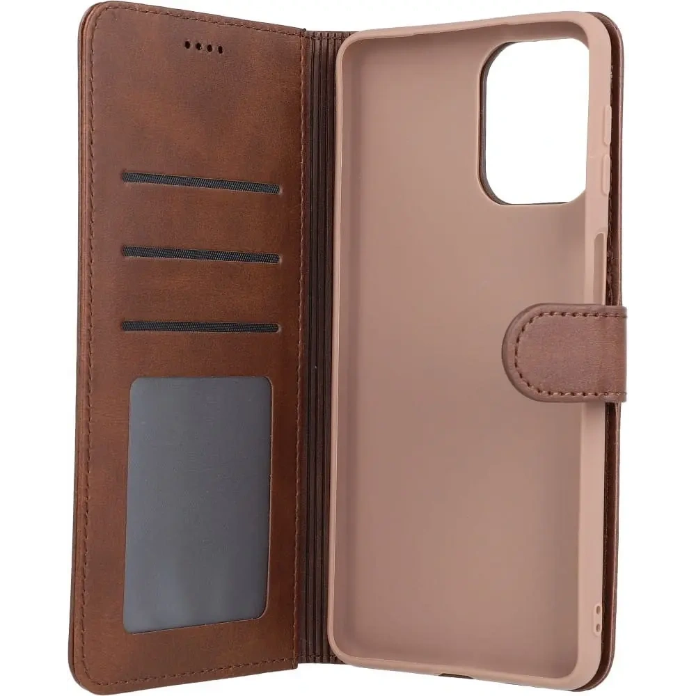 Etui Bizon Case Wallet do Samsung Galaxy M53 5G ciemnobrązowe