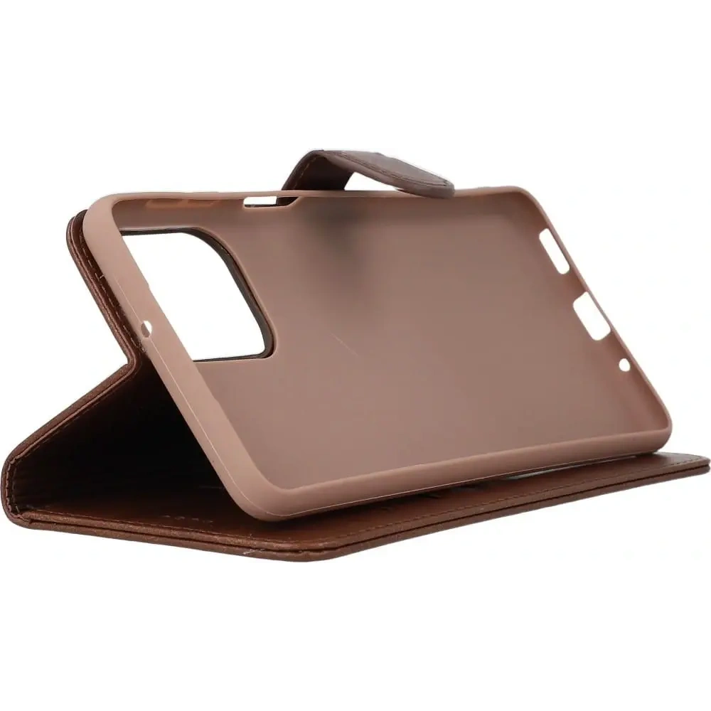 Etui Bizon Case Wallet do Samsung Galaxy M53 5G ciemnobrązowe